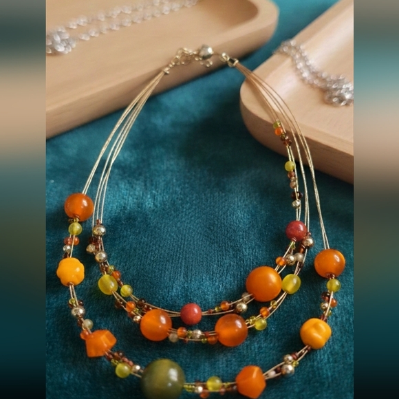 Studio Works Jewelry - Colorful Beaded 14 “ Necklace NWT